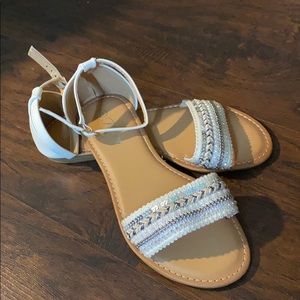 White sandals